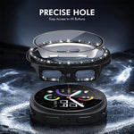 ENKAY Hat-Prince Diamond PC Watch Cover with Full Coverage PMMA Soft Film, For Samsung Galaxy Watch8 44mm, For Samsung Galaxy Watch8 40mm