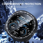 ENKAY Hat-Prince Diamond PC Watch Cover with Full Coverage PMMA Soft Film, For Samsung Galaxy Watch8 44mm, For Samsung Galaxy Watch8 40mm