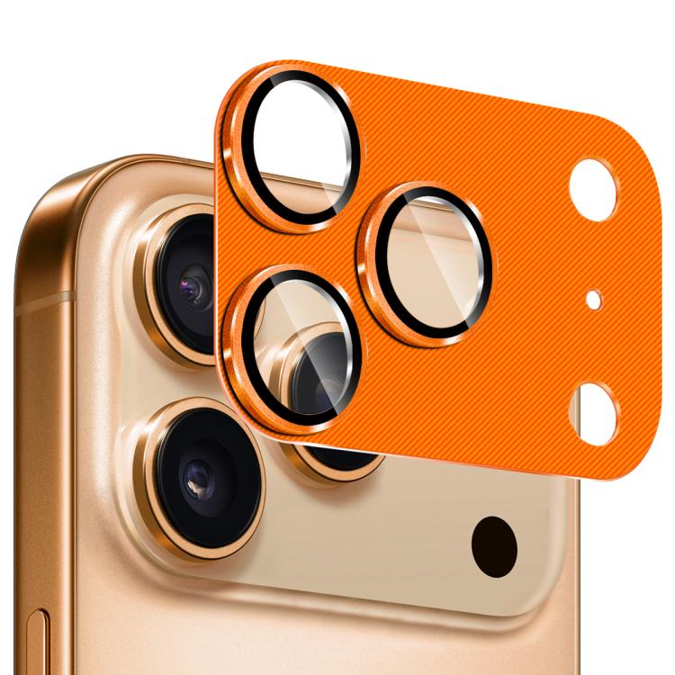 ENKAY CD Texture Aluminium Alloy Tempered Glass Lens Cover Film, For iPhone 17 Pro Max, For iPhone 17 Pro