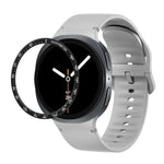 Speed Bezel and Solid Color Stitched Silicone Watch Band, For Samsung Galaxy Watch8 44mm, For Samsung Galaxy Watch8 40mm