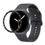 Speed Bezel and Solid Color Stitched Silicone Watch Band, For Samsung Galaxy Watch8 44mm, For Samsung Galaxy Watch8 40mm