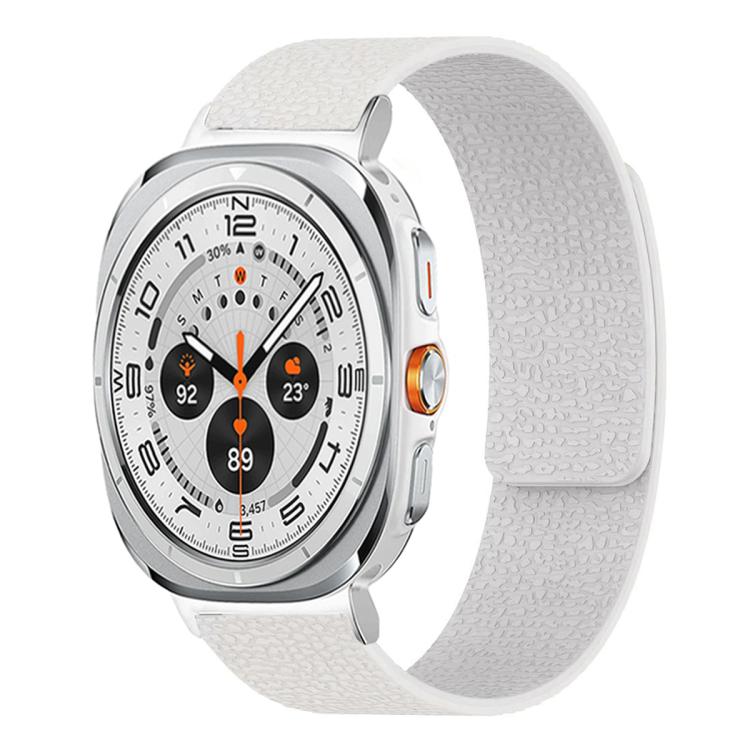 Lychee Texture Soft Magnetic Silicone Watch Band, For Samsung Galaxy Watch Ultra 47mm / Ultra 2025, For Samsung Galaxy Watch8 / 8 Classic