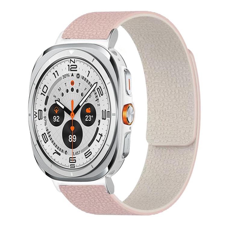 Lychee Texture Soft Magnetic Silicone Watch Band, For Samsung Galaxy Watch Ultra 47mm / Ultra 2025, For Samsung Galaxy Watch8 / 8 Classic