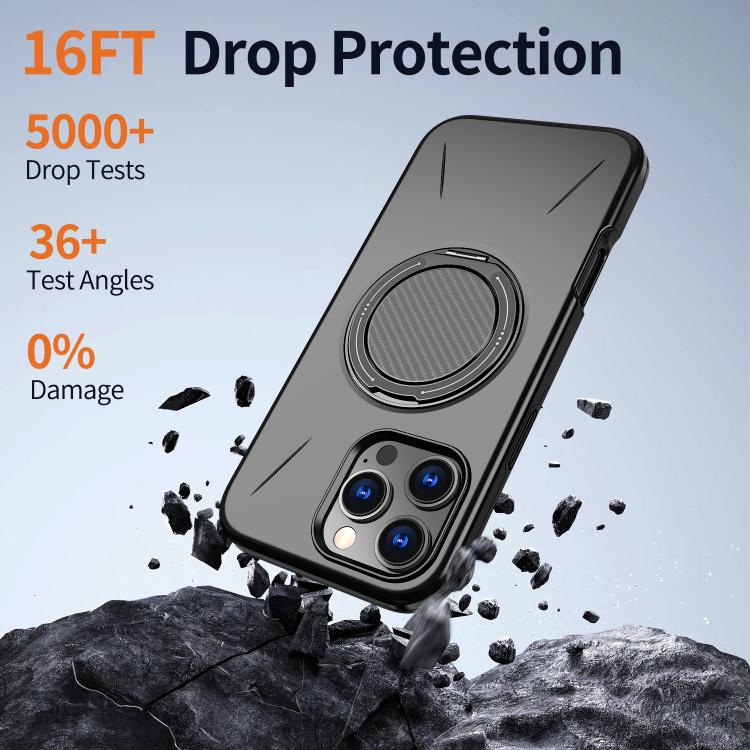 Kalebol Magnetic MagSafe Rotation Holder PC Phone Case, For iPhone 13 Pro Max, For iPhone 13 Pro, For iPhone 13