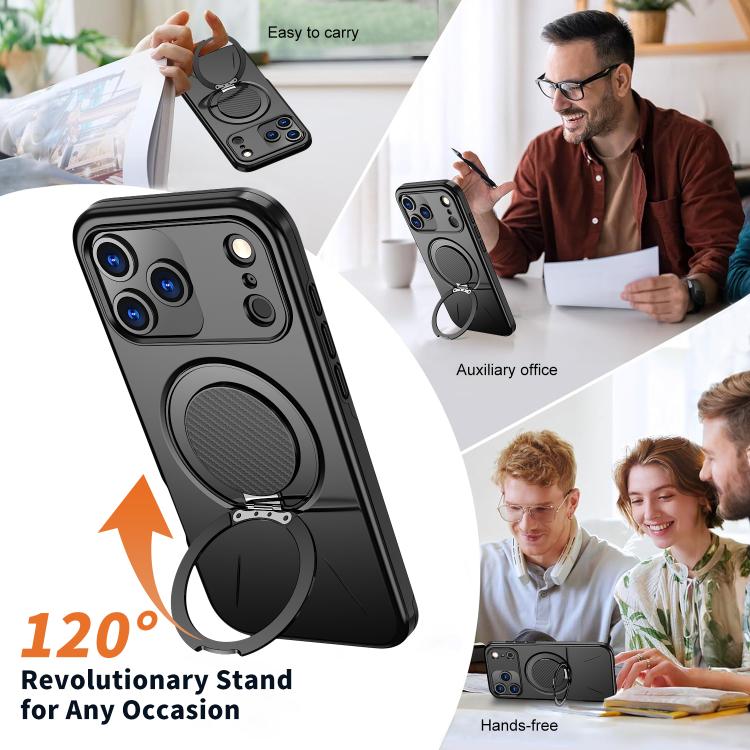 Kalebol Magnetic MagSafe Rotation Holder PC Phone Case, For iPhone 17 Pro Max, For iPhone 17 Pro, For iPhone 17, For iPhone Air, For iPhone 16 Pro Max, For iPhone 16 Pro