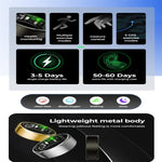 R100 SIZE 9 Smart Ring, Support Heart Rate / Blood Oxygen / Sleep Monitoring / Remote Photography