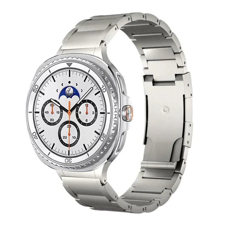 Integrated Three Beads Tortoise Buckle Metal Watch Band, For Samsung Galaxy Watch8 / Watch8 Classic