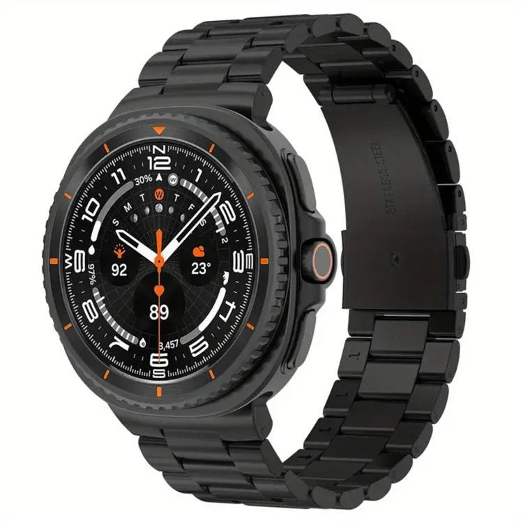 Integrated Three Beads Metal Titanium Watch Band, For Samsung Galaxy Watch8 / Watch8 Classic