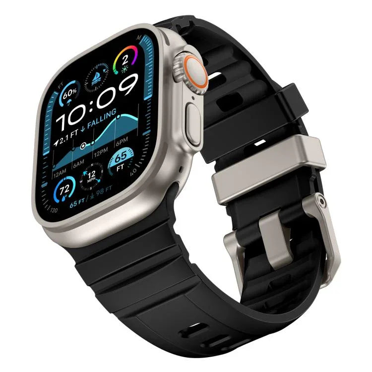 Rock-Peak Silicone Watch Band, For Apple Watch 46mm / 49mm / 45mm / 44mm