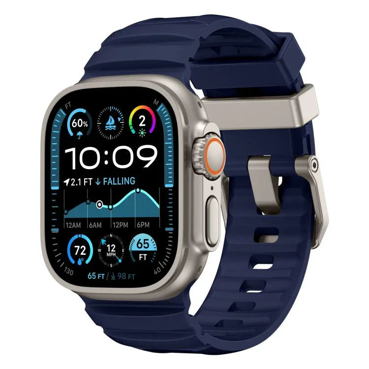 Rock-Peak Silicone Watch Band, For Apple Watch 46mm / 49mm / 45mm / 44mm