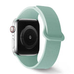 Lychee Pattern Magnetic Loop Silicone Watch Band, For Apple Watch 46mm / 49mm / 45mm / 44mm, For Apple Watch 42mm / 41mm / 40mm / 38mm