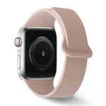 Lychee Pattern Magnetic Loop Silicone Watch Band, For Apple Watch 46mm / 49mm / 45mm / 44mm, For Apple Watch 42mm / 41mm / 40mm / 38mm