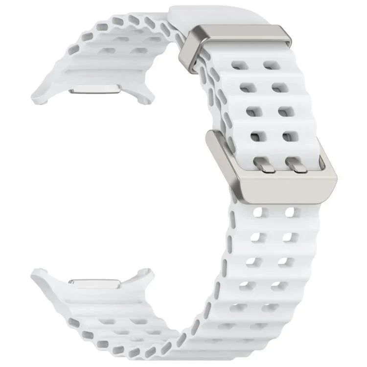 Silicone Watch Cover Marine Dual Buckle Silicone Watch Band, For Samsung Galaxy Watch 47mm / Ultra 2025