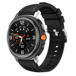 Silicone Hybrid Leather Skin Watch Band, For Samsung Galaxy Watch8 / Watch8 Classic