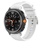 Silicone Hybrid Leather Skin Watch Band, For Samsung Galaxy Watch8 / Watch8 Classic