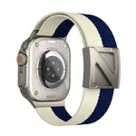 Z Shaped Magnetic Clasp Two Color Nylon Watch Band, For Apple Watch 46mm / 49mm / 45mm / 44mm, For Apple Watch 42mm / 41mm / 40mm / 38mm