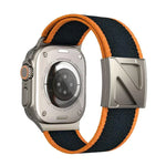 Z Shaped Magnetic Clasp Two Color Nylon Watch Band, For Apple Watch 46mm / 49mm / 45mm / 44mm, For Apple Watch 42mm / 41mm / 40mm / 38mm