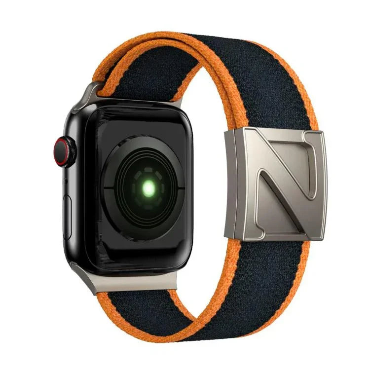 Z Shaped Magnetic Clasp Two Color Nylon Watch Band, For Apple Watch 46mm / 49mm / 45mm / 44mm, For Apple Watch 42mm / 41mm / 40mm / 38mm