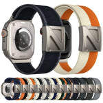 Z Shaped Magnetic Clasp Two Color Nylon Watch Band, For Apple Watch 46mm / 49mm / 45mm / 44mm, For Apple Watch 42mm / 41mm / 40mm / 38mm