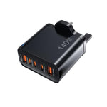 TE-PD43 Type-C x 3, USB-A x 2 Multi-port Charger for Mobile Phones / Tablets，UK Plug, UK Plug