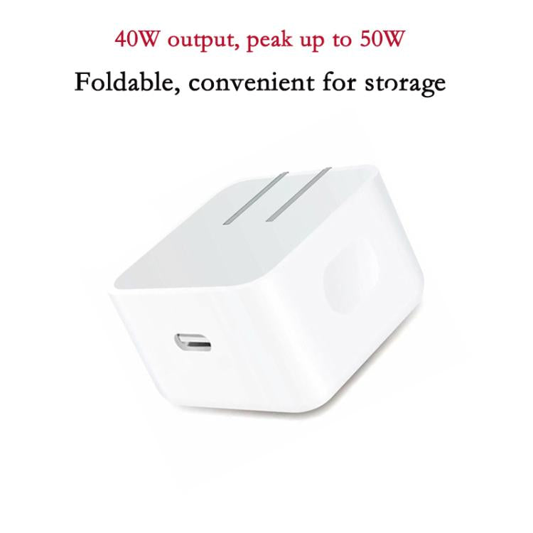 A3365 PD40W USB-C / Type-C Interface Foldable Charger with Type-C to Type-C Data Cable, US Plug, US Plug + 1m Type-C Cable, US Plug + 2m Type-C Cable