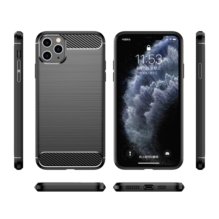 Brushed Texture Carbon Fiber TPU Case for iPhone XI 2019, For iPhone 11 Pro