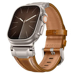 Armour-style Leather Watch Band, For Apple Watch 46mm / 49mm / 45mm / 44mm