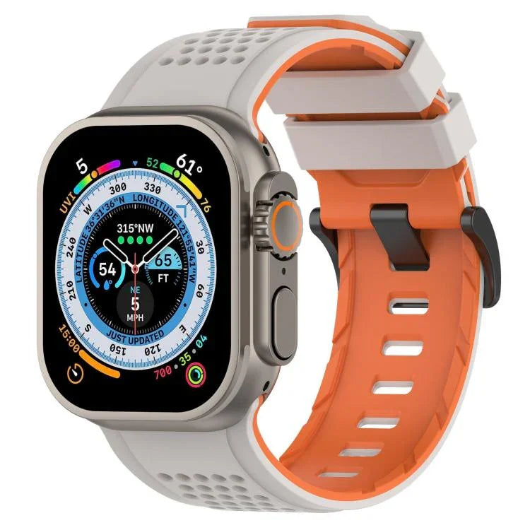 Check Design Breathable Silicone Watch Band, For Apple Watch 46mm / 49mm / 45mm / 44mm
