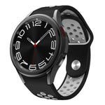 Two Color Reverse Buckle Silicone Watch Band, For Samsung Galaxy Watch FE / 7 / 6 / 5 / 4