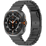 Turtle Buckle Dual Color Titanium Metal Silicone Watch Band, For Samsung Galaxy Watch8 / 8 Classic