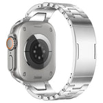 H-Type QuickB Release Butterfly Buckle Stainless Steel Watch Band, For Apple Watch 44mm / 45mm / 46mm / 49mm, For Apple Watch 42mm / 41mm / 40mm / 38mm
