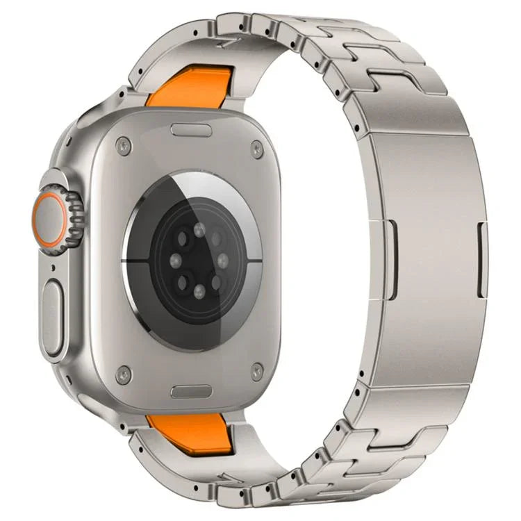 H-Type QuickB Release Butterfly Buckle Stainless Steel Watch Band, For Apple Watch 44mm / 45mm / 46mm / 49mm, For Apple Watch 42mm / 41mm / 40mm / 38mm