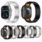 H-Type QuickB Release Butterfly Buckle Stainless Steel Watch Band, For Apple Watch 44mm / 45mm / 46mm / 49mm, For Apple Watch 42mm / 41mm / 40mm / 38mm