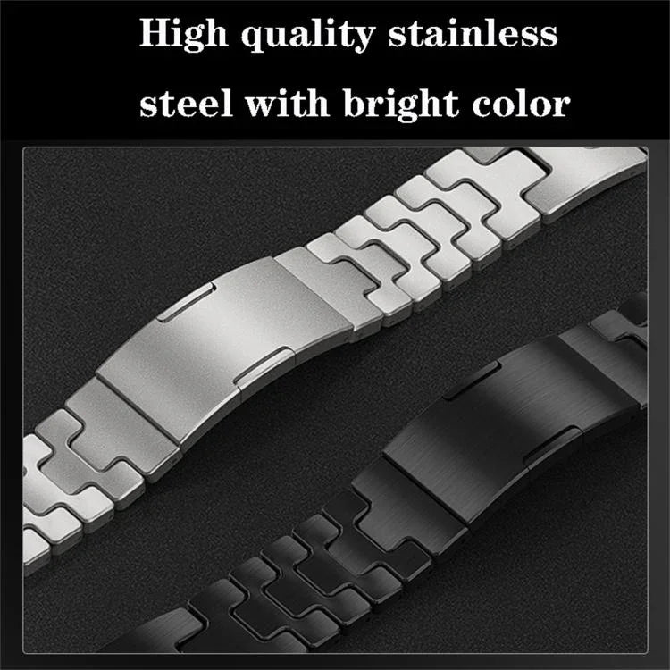 H-Type QuickB Release Butterfly Buckle Stainless Steel Watch Band, For Apple Watch 44mm / 45mm / 46mm / 49mm, For Apple Watch 42mm / 41mm / 40mm / 38mm