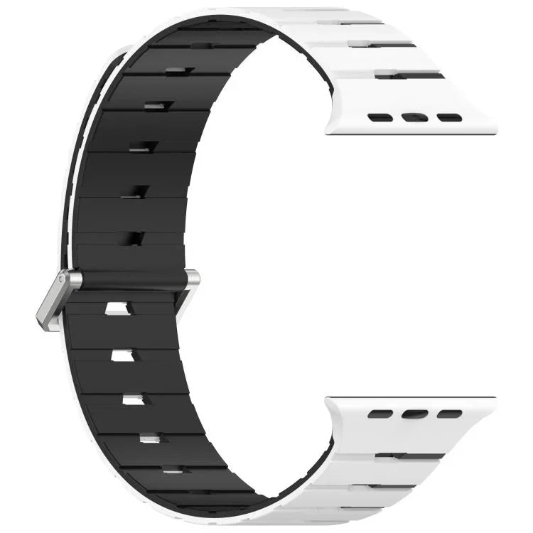 Melodica-Style Magnetic Dual-Color Silicone Watch Band, For Apple Watch 46mm / 49mm / 45mm / 44mm, For Apple Watch 42mm / 41mm / 40mm / 38mm