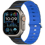 Melodica-Style Magnetic Dual-Color Silicone Watch Band, For Apple Watch 46mm / 49mm / 45mm / 44mm, For Apple Watch 42mm / 41mm / 40mm / 38mm