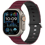Melodica-Style Magnetic Dual-Color Silicone Watch Band, For Apple Watch 46mm / 49mm / 45mm / 44mm, For Apple Watch 42mm / 41mm / 40mm / 38mm