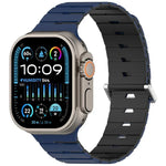 Melodica-Style Magnetic Dual-Color Silicone Watch Band, For Apple Watch 46mm / 49mm / 45mm / 44mm, For Apple Watch 42mm / 41mm / 40mm / 38mm