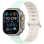 Melodica-Style Magnetic Dual-Color Silicone Watch Band, For Apple Watch 46mm / 49mm / 45mm / 44mm, For Apple Watch 42mm / 41mm / 40mm / 38mm