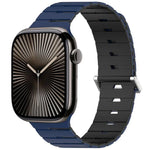 Melodica-Style Magnetic Dual-Color Silicone Watch Band, For Apple Watch 46mm / 49mm / 45mm / 44mm, For Apple Watch 42mm / 41mm / 40mm / 38mm