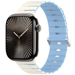 Melodica-Style Magnetic Dual-Color Silicone Watch Band, For Apple Watch 46mm / 49mm / 45mm / 44mm, For Apple Watch 42mm / 41mm / 40mm / 38mm