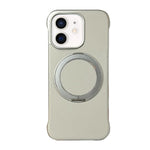 Frameless Leather-Skin PC MagSafe Holder Phone Case, For iPhone 13, For iPhone 12, For iPhone 12 Pro Max, For iPhone 12 Pro, For iPhone 11 Pro Max, For iPhone 11