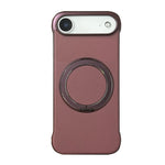 Frameless Leather-Skin PC MagSafe Holder Phone Case, For iPhone 17 Pro Max, For iPhone 17 Pro, For iPhone 17, For iPhone Air, For iPhone 16 Pro Max, For iPhone 16 Pro