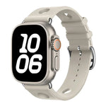 Ladder Buckle Holes Silicone Watch Band, For Apple Watch 46mm / 49mm / 45mm / 44mm, For Apple Watch 42mm / 41mm / 40mm / 38mm