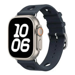 Ladder Buckle Holes Silicone Watch Band, For Apple Watch 46mm / 49mm / 45mm / 44mm, For Apple Watch 42mm / 41mm / 40mm / 38mm