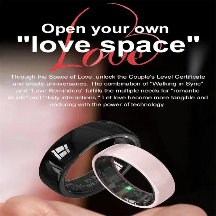 R12 SIZE 9 Smart Ring, Support Heart Rate / Blood Oxygen / Sleep Monitoring / Female Health