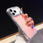 Rhinestone Glitter Wristband Holder Phone Case, For iPhone 17 Pro Max
