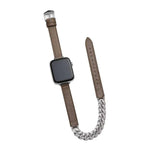 Diamond Encrusted Bracelet Genuine Leather Watch Band, For Apple Watch 46mm / 49mm / 45mm / 44mm, For Apple Watch 42mm / 41mm / 40mm / 38mm