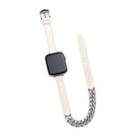 Diamond Encrusted Bracelet Genuine Leather Watch Band, For Apple Watch 46mm / 49mm / 45mm / 44mm, For Apple Watch 42mm / 41mm / 40mm / 38mm
