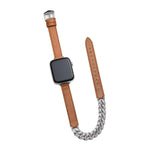 Diamond Encrusted Bracelet Genuine Leather Watch Band, For Apple Watch 46mm / 49mm / 45mm / 44mm, For Apple Watch 42mm / 41mm / 40mm / 38mm